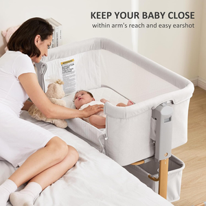La cuna está conectada a la cama, moisés inclinable para prevenir el <span class=keywords><strong>reflujo</strong></span>, con colchón de soporte. - Product Image 2