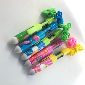 4 in 1 Multicolor Novelty Cute Kawaii Ballpoint <b>Pens</b> with 1.0mm Writing Width Portable Rope for Office & School Use - Product Image 5