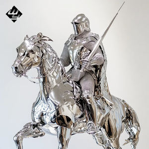 Декоративная статуя в индивидуальном стиле, парковое украшение, скульптура рыцаря из нержавеющей стали на заказ, любой размер - Product Image 5