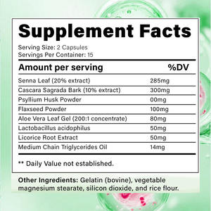 Kapsul Pembersih Usus Lanjutan 15 Hari, Suplemen Pembersih Usus, Detoksifikasi Usus Alami untuk Dewasa - Product Image 5