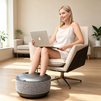 Repose-pieds en tissu Boncare Q5, pouf, repose-pieds chauffant sans fil, masseur pour les pieds et les jambes, ottoman, machine de massage vibrante, thérapie par vibration