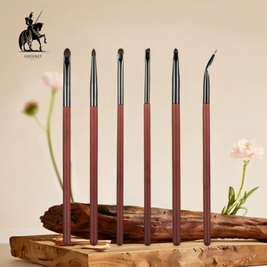 Ensemble de pinceaux à paupières en poils de poney, pinceaux de <span class=keywords><strong>maquillage</strong></span> pour estomper, marque privée - Product Image 1