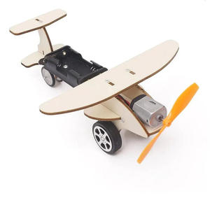 OKYN2131 Kit tangkai pesawat DIY, Kit sains mainan pembelajaran pesawat kayu - Product Image 3