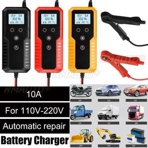 เครื่องชาร์จแบตเตอรี่รถยนต์/มอเตอร์ไซค์อัจฉริยะ 12V/24V 10A สำหรับรถยนต์และมอเตอร์ไซค์ ซ่อมแซมแบตเตอรี่อัตโนมัติ ชาร์จแบบสมาร์ท พร้อมหน้าจอ LCD ดิจิตอล - Product Image 1