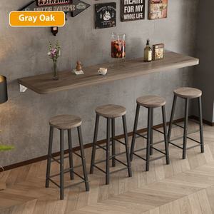 مركب على الحائط بلوط رمادي قابل للطي توفير مساحة شرفة مقهى المنزل بار استخدام المنطقة - Product Image 1