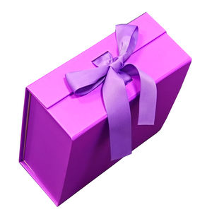 Coffret Cadeau de Luxe Personnalisé pour Mariage, Emballage Cosmétique Rigide avec Fermeture Magnétique, Ruban <span class=keywords><strong>Noir</strong></span>, Doublure en Éponge, Gaufrage Brillant/Mat - Product Image 5