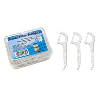 Fil dentaire en plastique RECO pour le nettoyage des dents, emballage neutre, gratte-langue portable, boîte de 50 bâtonnets jetables