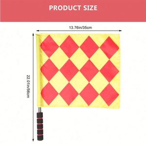 High Quality Double Sided Sports Football Soccer Custom <b>Referee</b> <b>Flag</b> Pole Professional New Product Hand Held Fiberglass Material - Product Image 4