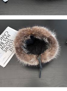 ラクーン帽子女性の新しい冬のアメリカのアライグマの毛皮の帽子 - Product Image 4