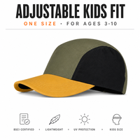 Casquette de sport pour enfants 5 panneaux style camper, color block, pour tout-petits garçons et filles, réglable, pour le cyclisme, la course et la protection solaire, logo personnalisé, vente en gros, OEM