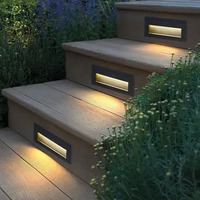 Lampes d'escalier encastrées intelligentes à détecteur de mouvement, étanches IP65, pour extérieur et intérieur, éclairage mural LED pour escalier latéral