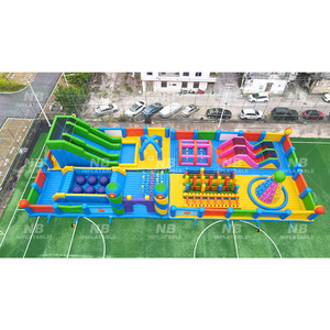 Parque de Trampolines Inflable Grande para Exteriores, Castillo Inflable con Toboganes, Pista de Obstáculos, Parque de Trampolines Inflable - Product Image 4