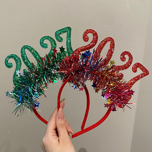 Fascia <span class=keywords><strong>per</strong></span> Capelli con Paillettes 2027 <span class=keywords><strong>per</strong></span> <span class=keywords><strong>Capodanno</strong></span>, Adorabile Decorazione Luminosa a Forma di Stella, Accessorio <span class=keywords><strong>per</strong></span> Foto, Copricapo Creativo <span class=keywords><strong>per</strong></span> Decorazioni di <span class=keywords><strong>Capodanno</strong></span> - Product Image 4