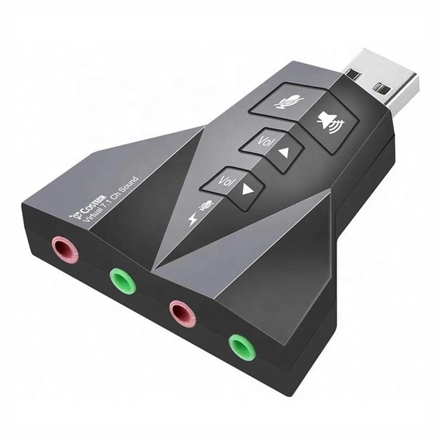 Xput Hot Sale USB2.0 Virtual 7.1 External Sound Card USB to 3.5MM Jack Plug and Play Audio Adapter for Headphone Microphone