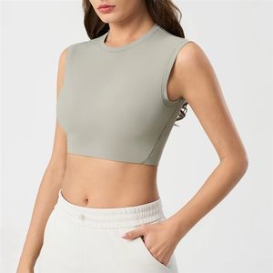 Top Deportivo Corto de Yoga con Cuello Redondo para <span class=keywords><strong>Mujer</strong></span>, Sensación Ligera y Transpirable, Sin Mangas, para Pilates y Fitness - Product Image 3