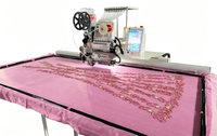 Machine à broder informatisée manuelle GALAXY, nouvelle, à tête unique, 12 aiguilles, 600x1200mm, écran tactile 10 pouces, moteur, dispositif de cordage facile
