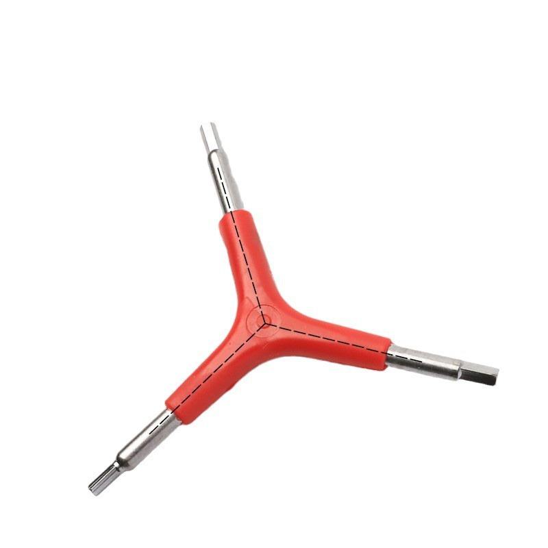 Three-pronged hexagon-Red