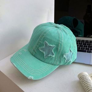 Gorra de béisbol retro al por mayor para mujer, con orificio para cola de caballo, de ala ancha pequeña, para primavera y verano, que cubre la cabeza y el rostro. - Product Image 4