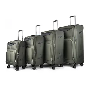 2024, Лидер продаж, модель багажа, мягкий чемодан, 3 шт., комплект из 4 предметов, дешевая цена, набор для багажа, нейлоновый материал, водонепроницаемые сумки