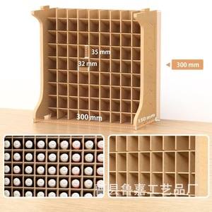 Étagère à peintures en bois à 8 niveaux, grande capacité, organisateur de rangement pour fournitures artistiques, utilisation sur bureau - Product Image 2