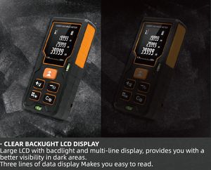 40/60/80m/100m الرقمية ليزر محمول مقياس مسافات المدى مكتشف قياس Diastimeter الإلكترونية حاكم - Product Image 4