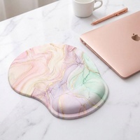 Tapis de souris ergonomique en gel de silicone avec support pour le poignet, impression de logo de marque personnalisée, tapis de souris de haute qualité, antidérapant, pour bureau