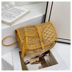 Sac bandoulière carré unisexe classique et élégant avec détails de couture en Y, sacoche en PU, sac à main portable de créateur pour <span class=keywords><strong>femme</strong></span> - Product Image 2