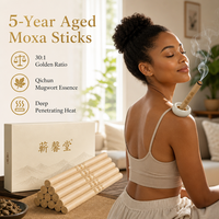 Bâtonnets de Moxa Faits Main Vieillis 5 Ans, 20cm, Rouleaux de Moxibustion Purs, Vente en Gros, Logo Personnalisé pour Usage Domestique, Bien-être et Spa