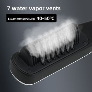 Cepillo de cuidado del cabello de belleza multifunción personalizado profesional vapor suave 2 en 1 peine alisador de cabello y cepillo para cabello natural - Product Image 5