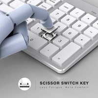 Teclado inalámbrico de 102 teclas para Mac, teclado inalámbrico para computadora ergonómica, recargable, con Bluetooth, certificación CE, FCC, venta al por mayor