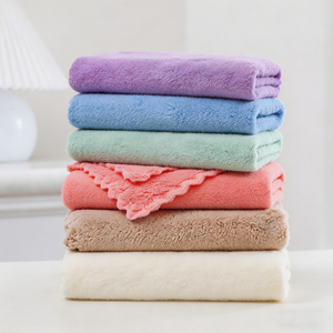 Serviettes de cuisine en microfibre super douces en polaire corail, épaisses et absorbantes, pour le nettoyage et la vaisselle - Product Image 1