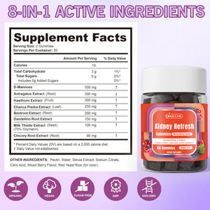 D-Mannose Voor Vrouwen, Nierreiniging Detox Gummies-Urinegezondheid, Veganistische Kauwgummies Met Astragalus, Paardenbloem, Melkdistel - Product Image 2