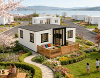 Bungalow préfabriqué de luxe |   Petite maison préfabriquée + logements portables, maison personnalisée pour l'Europe du Nord