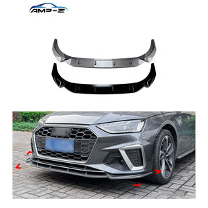 Kits de carrosserie automatique de séparateur de lèvre de pare-chocs avant en matériau ABS noir brillant pour <span class=keywords><strong>Audi</strong></span> A4 <span class=keywords><strong>S4</strong></span> B9.5 Sline <span class=keywords><strong>2020</strong></span> + - Product Image 1