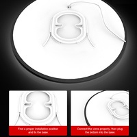 Lámpara de Techo LED de 36W/42W, 3 Colores, Ultrafina, Resistente al Agua, Redonda, para Decoración de Interiores, Sala de Estar, Moderna