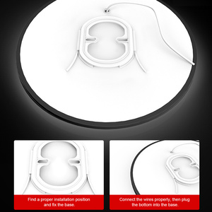 Plafonnier LED 36W 42W 3 Couleurs Ultra-Mince, Spots Intérieurs Décoratifs, Downlight Rond Tri-Proof, Étanche, Moderne pour Salon - Product Image 6