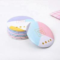 Miroir de poche simple face en fer blanc, petit miroir pour étudiant, miroir publicitaire promotionnel, motif personnalisé, haute définition