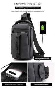 Sac bandoulière homme OEM pour voyage, sac de poitrine en nylon de haute qualité, personnalisable avec logo et lettres, idéal pour la promotion - Product Image 4