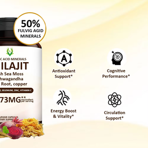 Cápsulas de Shilajit de Alta Calidad en Venta, Suplemento Dietético que Apoya el Metabolismo y Mejora el Rendimiento Cognitivo para Adultos - Product Image 4