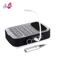 Machine à ongles multifonctionnelle 5-en-1 rechargeable avec aspirateur à ongles, lime à ongles, filtre et lampe UV