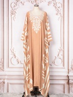 Robes d'été 2026 PROMISTAR élégantes pour femmes, sans manches, ornées de diamants, en polyester, longueur cheville, motif géométrique arabe, pour l'Aïd