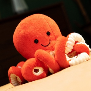 शादी के लिए तनाव राहत के लिए 17 सेमी सुपर सॉफ्ट ऑक्टोपस यथार्थवादी भरवां खिलौना कढ़ाई प्श कपास भरने का जाल अस्तर - Product Image 3