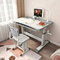 Table d'étude pour enfants, bureau d'écriture pour élèves du primaire, mobilier de classe réglable, ensemble scolaire