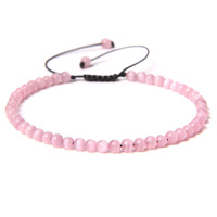 Bracelet de perles fines tissées à la main de 4 MM Bracelet de jade en gros de pierres précieuses naturelles réglables