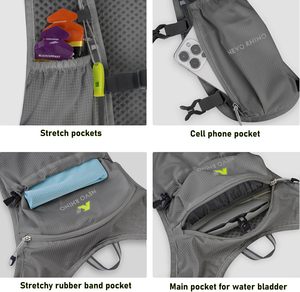 Muestra Gratuita, Cinturón Deportivo Ajustable Reflectante de Neopreno Personalizado, Chaleco de Hidratación para Correr, Soporte para Teléfono - Product Image 2