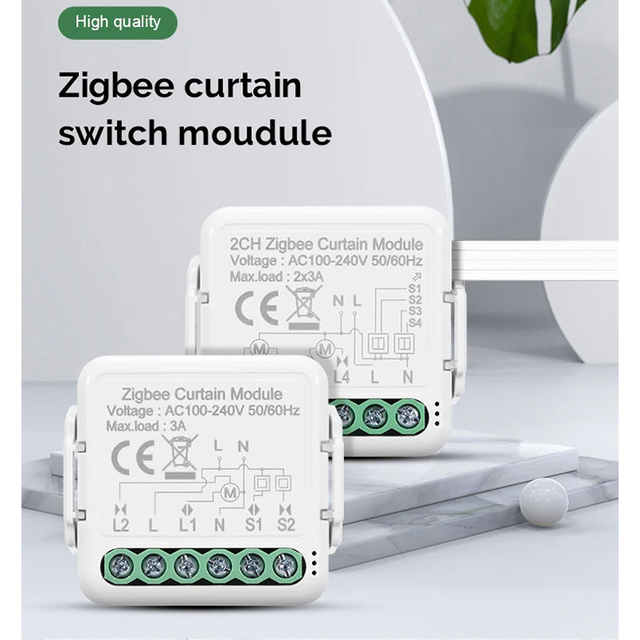 Tuya Zigbee Smart Curtain Switch Relay - Voice Control & Home Automation Module