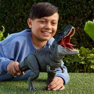 Figurine de dinosaure Mattel <span class=keywords><strong>Jurassic</strong></span> <span class=keywords><strong>World</strong></span> Movie Tyrannosaurus Rex-JCH02, jouet sonore et lumineux, articulations mobiles, pour enfants, garçons, cadeau - Product Image 3
