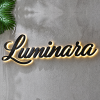 Enseigne lumineuse extérieure personnalisée en métal, enseignes 3D rétroéclairées par LED, lettres en relief LED, enseigne intérieure lumineuse, logo en lettres LED