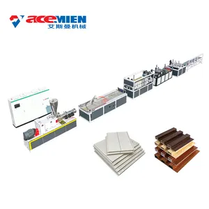 Home Interior Wood Plastic Composite Decking Making Machine PE WPC Decking Extrusion Line