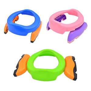 Foldable Car Toilet Seat For Children Thickened <b>Plastic</b> Potty Seat 2-4 Years Age Range Multifunctional Baby Product - Product Image 1